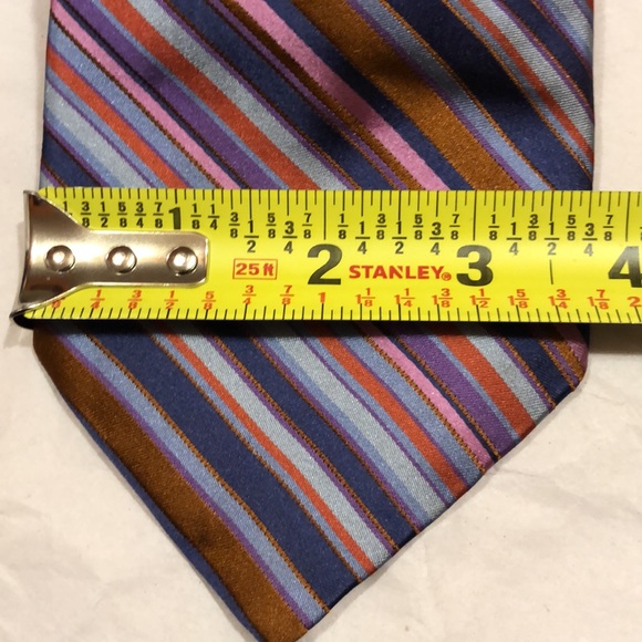 Ted Baker Striped Tie - Blue Multi - Picture 6 of 8